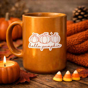 Adesivo Alô Pumpkin Contour Custom-Cut