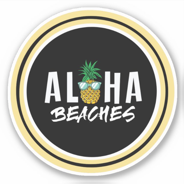 Adesivo Aloha Beaches Abacaxi (Frente)