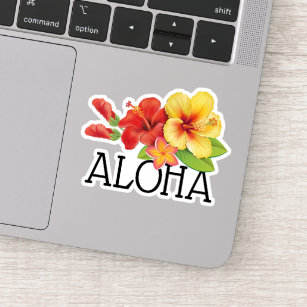 Adesivo Aloha Hawaiian Flowers
