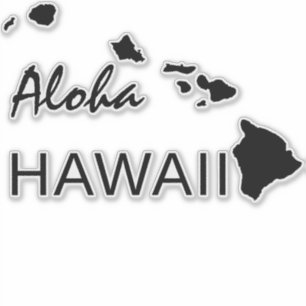 ADESIVO ALOHA - ILHAS HAWAII