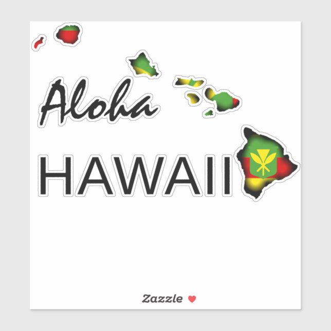 ADESIVO ALOHA - ILHAS KANAKA MAOLI HAWAII BLK (Folha)