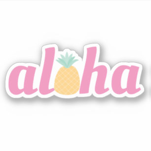 Adesivo Aloha - O Pineapple VSCO Girls Contour
