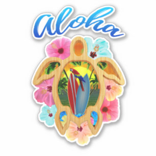 Adesivo Aloha Tropical Honu