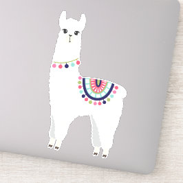 Adesivo Alpaca branca adorável