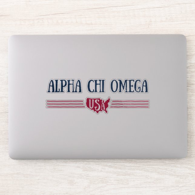 Adesivo Alpha Chi Omega - EUA (Computador)