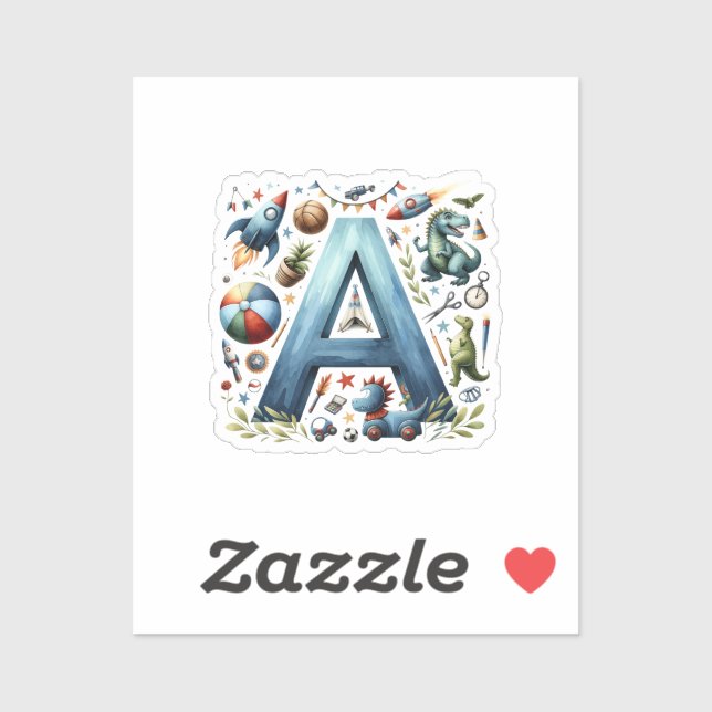 Adesivo Alphabet Adventure 'A' Sticker. (Folha)