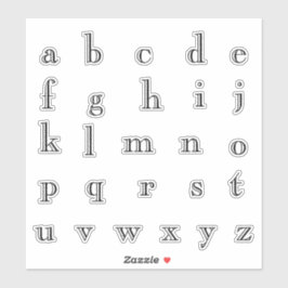 Adesivo Alphabet Monogramas Letras iniciais