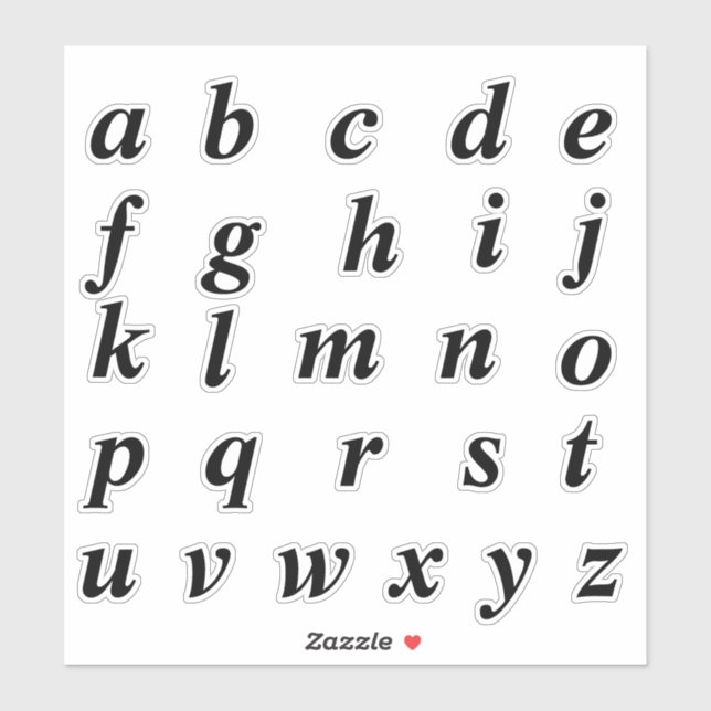 Adesivo Alphabet Monogramas Letras iniciais (Folha)