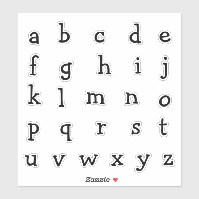 Adesivo Alphabet Monogramas Letras iniciais (Folha)