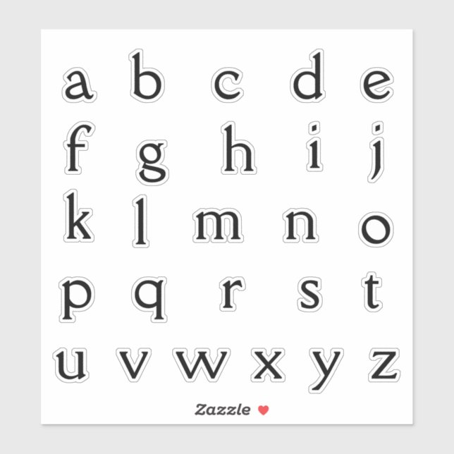 Adesivo Alphabet Monogramas Letras iniciais (Folha)