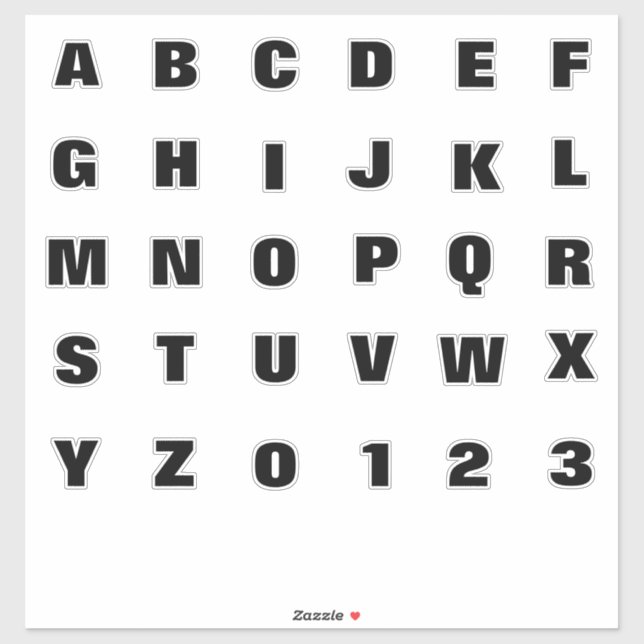 Adesivo Alphabet Monogramas Letras iniciais (Folha)