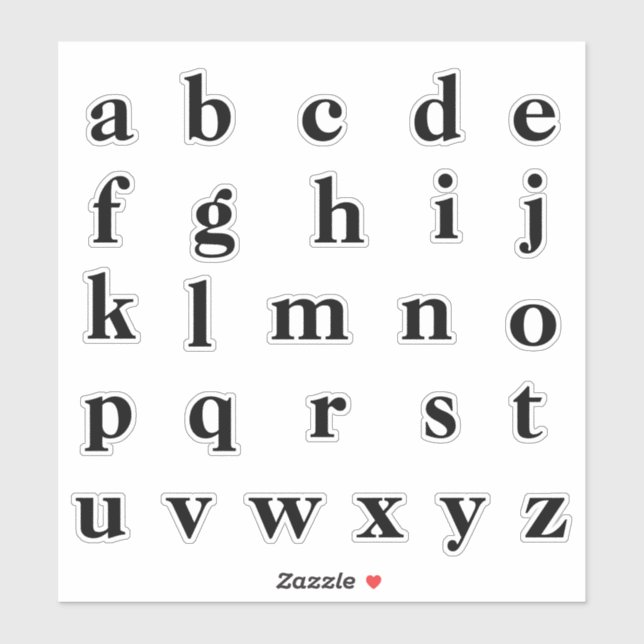 Adesivo Alphabet Monogramas Letras iniciais (Folha)