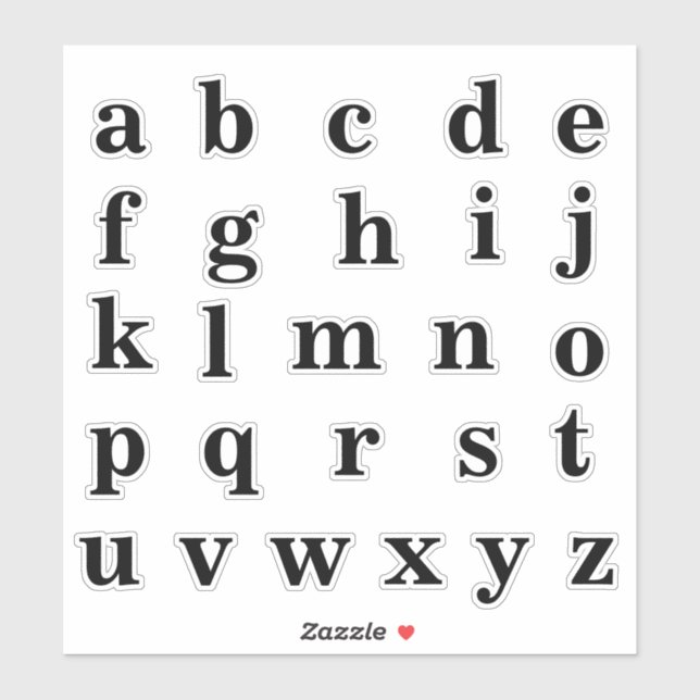 Adesivo Alphabet Monogramas Letras iniciais (Folha)