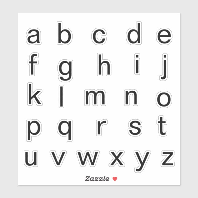 Adesivo Alphabet Monogramas Letras iniciais (Folha)
