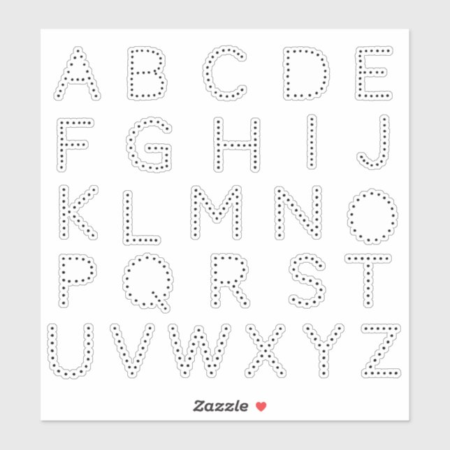 Adesivo Alphabet Monogramas Letras iniciais (Folha)