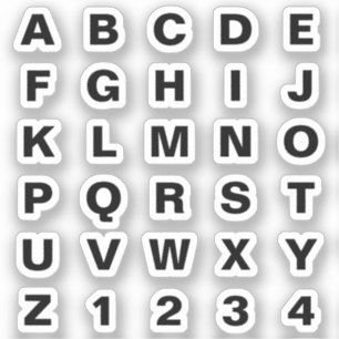 Adesivo Alphabet Vinil Cortado