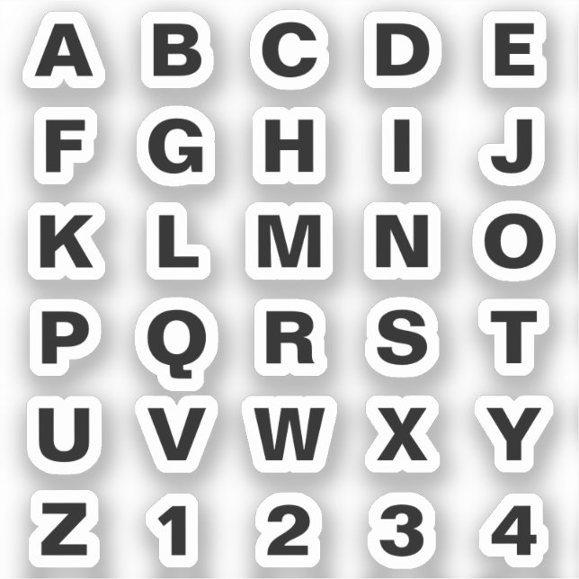 Adesivo Alphabet Vinil Cortado (Frente)