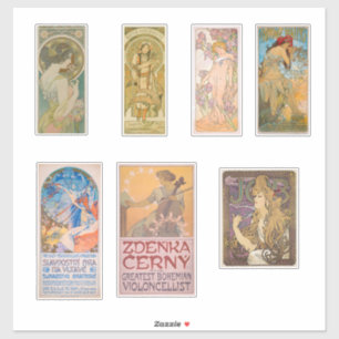 Adesivo Alphonse Mucha Sticker Assorção 1