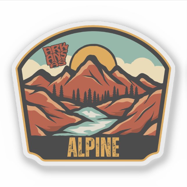 Adesivo Alpine, Arkansas  (Frente)