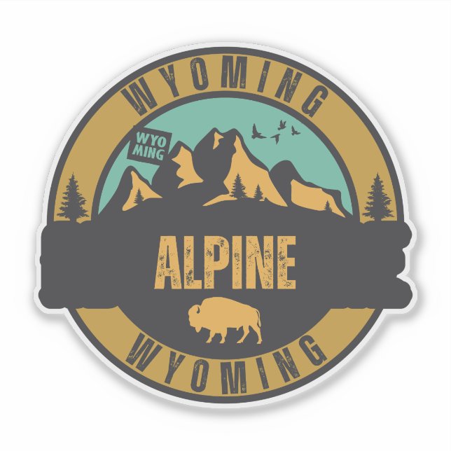 Adesivo Alpine, Wyoming (Frente)