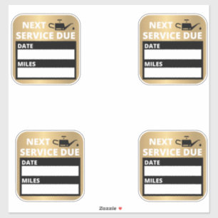 Adesivo Alteração de Óleo,Próximo Aviso de Vencimento do S