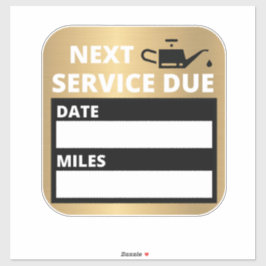 Adesivo Alteração de Óleo,Próximo Aviso de Vencimento do S