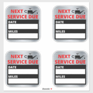 Adesivo Alteração de Óleo,Próximo Aviso de Vencimento do S