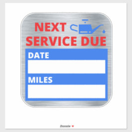 Adesivo Alteração de Óleo,Próximo Aviso de Vencimento do S