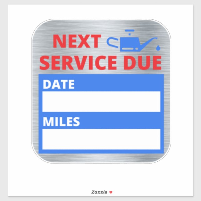 Adesivo Alteração de Óleo,Próximo Aviso de Vencimento do S (Folha)