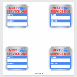 Adesivo Alteração de Óleo,Próximo Aviso de Vencimento do S