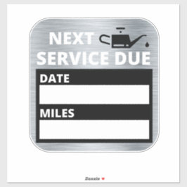 Adesivo Alteração de Óleo,Próximo Aviso de Vencimento do S