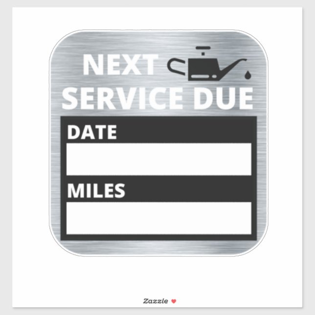 Adesivo Alteração de Óleo,Próximo Aviso de Vencimento do S (Folha)