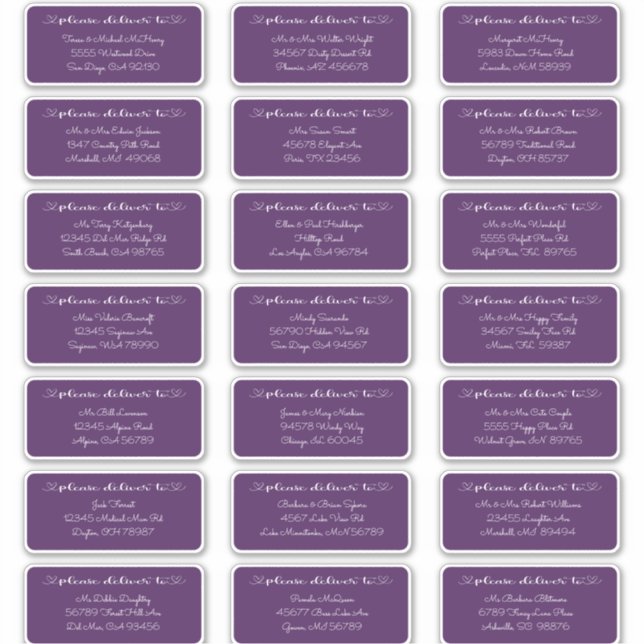 Adesivo Alterar para qualquer rótulo de Nomes de Convidado (Frente)