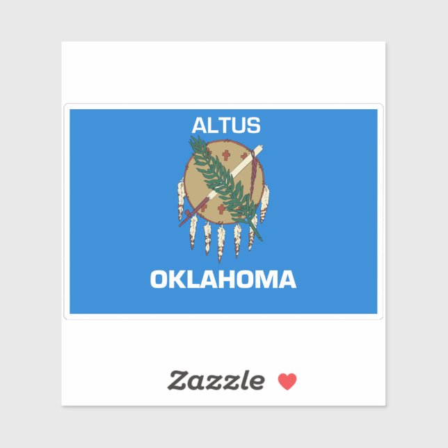 Adesivo Altus Oklahoma Flag (Folha)