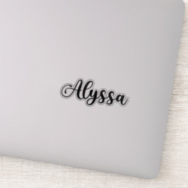 Adesivo Alyssa Name - Caligrafia manuscrita