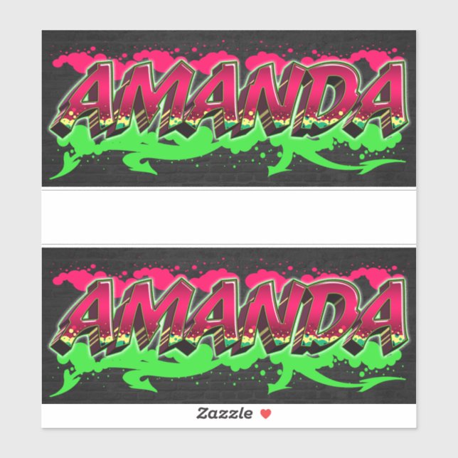 Adesivo Amanda Vorname Name Graffiti Aufkleber Sticker (Folha)