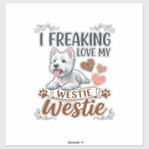 Adesivo Amando Corações e Patas de Westie_1
