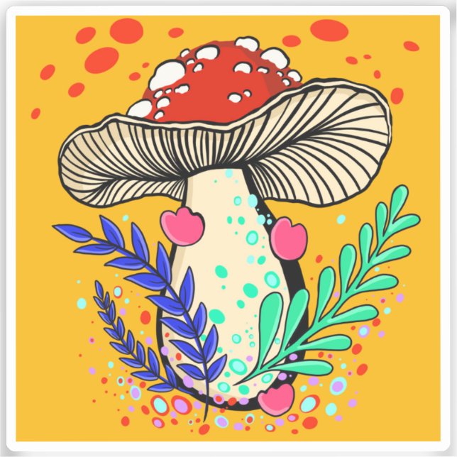 Adesivo Amanita Mushroom Vinyl Sticker (Frente)