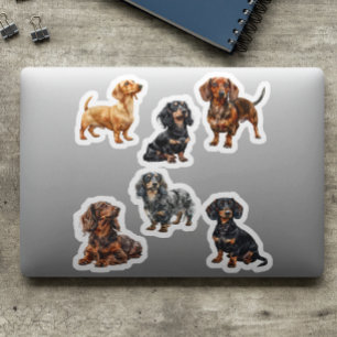 Adesivo Amante de Cachorro Fofo Dachshund 