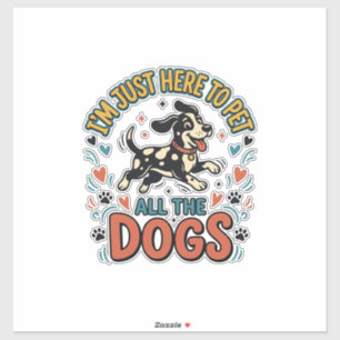 Adesivo Amante de Cães Engraçado Pet Vintage Todo o Design