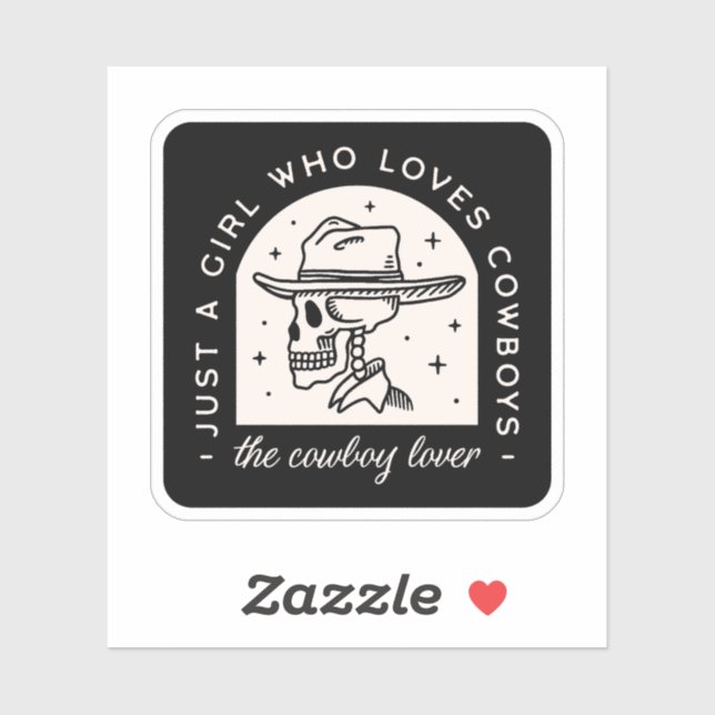 Adesivo Amante de Cowboy romance escuro ocidental (Folha)