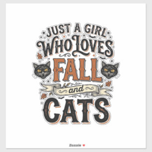 Adesivo Amante de Gatos de Outono Camisa Vintage de Hallow