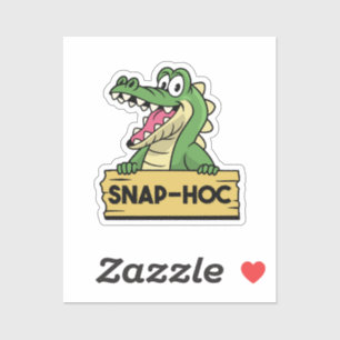 Adesivo Amante de jacaré engraçado e crocodilo do zoológic