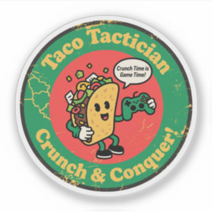 Adesivo Amante de Taco & Jogador "Tático de Taco Conquista