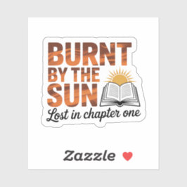 Adesivo Amante do Livro de Verão Queimado pelo Sol