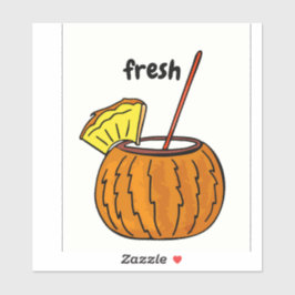 Adesivo Amantes de coco de coquetel de Na moda de vidro fr