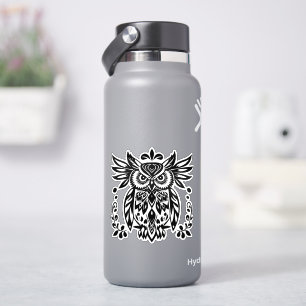 Adesivo Amantes de Coruja Rustic Florestas Preto Branco Bo