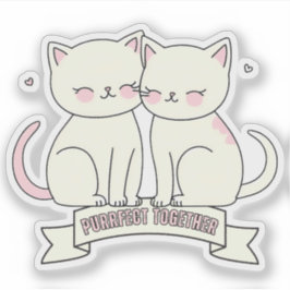 Adesivo Amantes de gatos perfeitos juntos