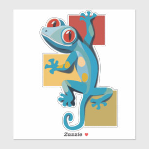 Adesivo Amantes do Réptil Gecko Azul-Cinto