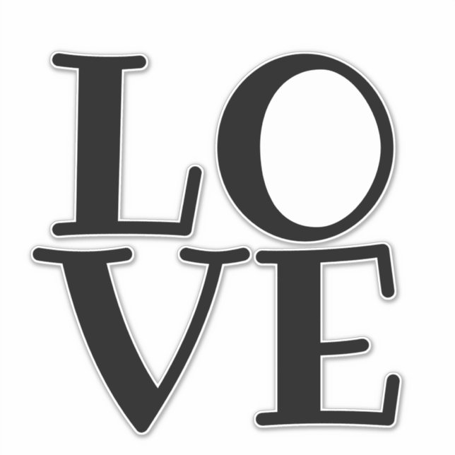 Adesivo AMAR Citações da Tipografia e Ditos (Frente)